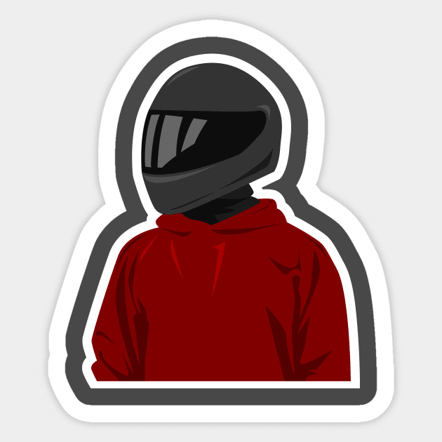 Rider with Helmet Sticker by Irkhamsterstock